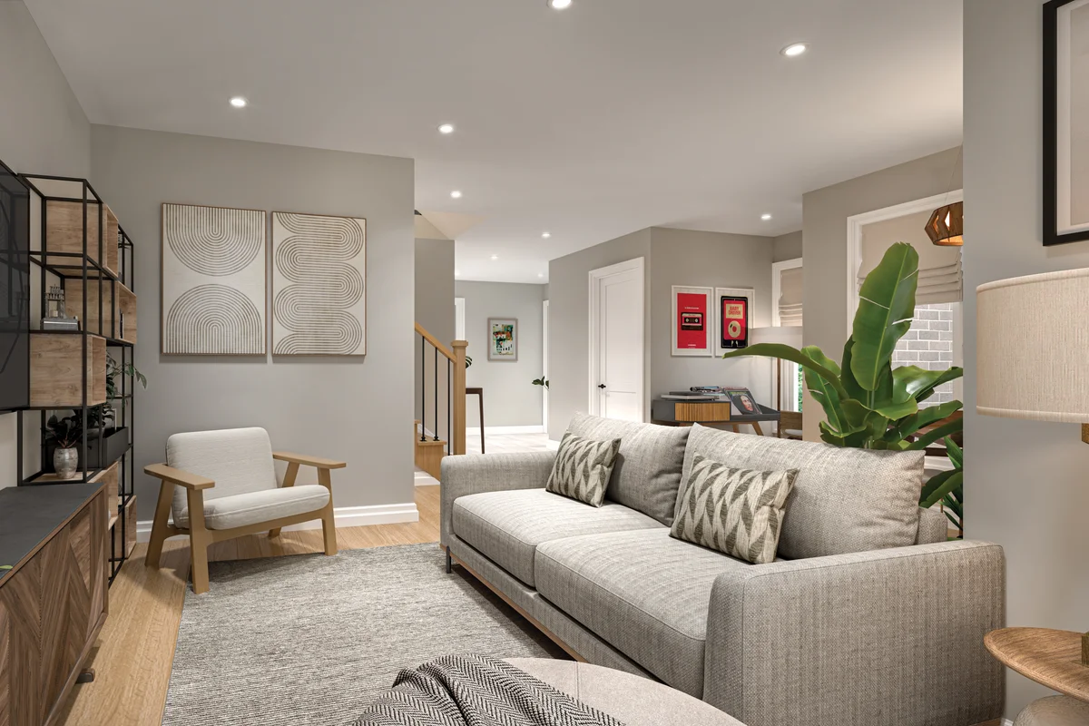 Trails of Whitevale Pickering — ground floor family room townhome interior