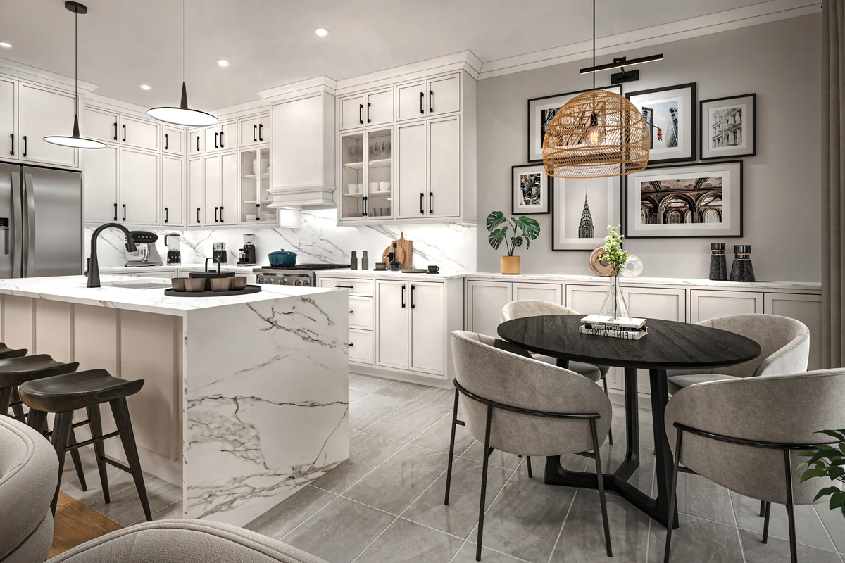 Trails of Whitevale Pickering — gourmet kitchen interior rendering