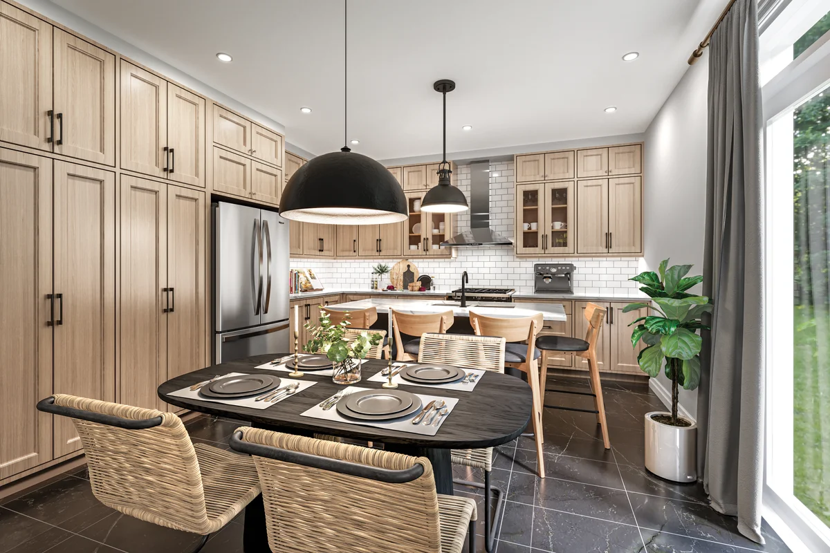 Trails of Whitevale Pickering — 36ft kitchen interior rendering