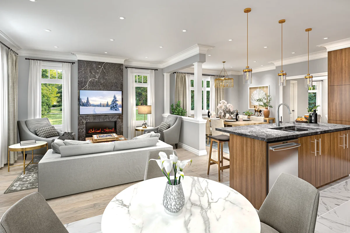 Trails of Whitevale Pickering — townhome great room interior
